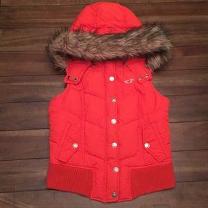 Hollister orange vest size large